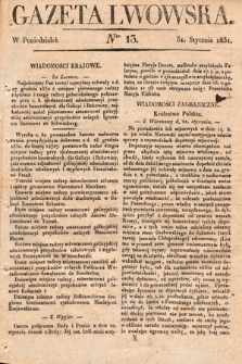 Gazeta Lwowska. 1831, nr 13