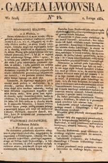 Gazeta Lwowska. 1831, nr 14