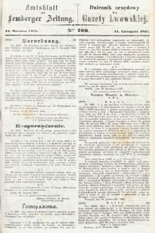 Amtsblatt zur Lemberger Zeitung = Dziennik Urzędowy do Gazety Lwowskiej. 1864, nr 260