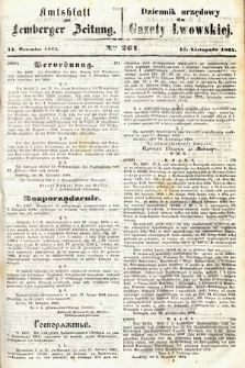 Amtsblatt zur Lemberger Zeitung = Dziennik Urzędowy do Gazety Lwowskiej. 1864, nr 261