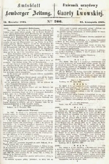 Amtsblatt zur Lemberger Zeitung = Dziennik Urzędowy do Gazety Lwowskiej. 1864, nr 266