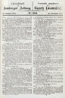 Amtsblatt zur Lemberger Zeitung = Dziennik Urzędowy do Gazety Lwowskiej. 1864, nr 270