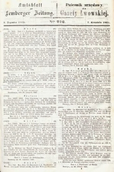 Amtsblatt zur Lemberger Zeitung = Dziennik Urzędowy do Gazety Lwowskiej. 1864, nr 276