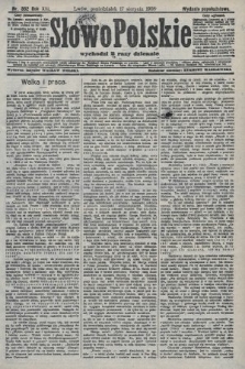 Słowo Polskie (wydanie popołudniowe). 1908, nr 382