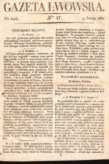 Gazeta Lwowska. 1831, nr 17