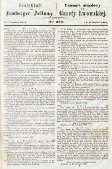 Amtsblatt zur Lemberger Zeitung = Dziennik Urzędowy do Gazety Lwowskiej. 1864, nr 287