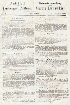 Amtsblatt zur Lemberger Zeitung = Dziennik Urzędowy do Gazety Lwowskiej. 1864, nr 299
