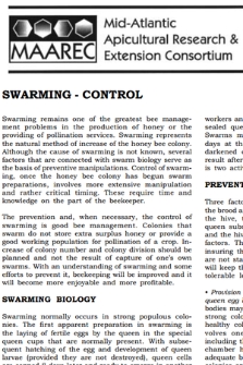 Swarm prevention and control