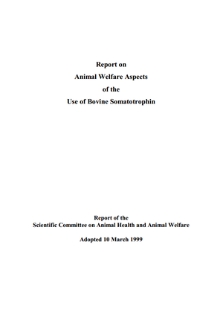 Report on the animal welfare aspects of the use of Bovine Somatotrophin