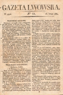 Gazeta Lwowska. 1831, nr 21