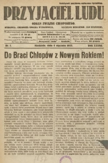 Przyjaciel Ludu : organ Związku Chłopskiego. 1925, nr 1