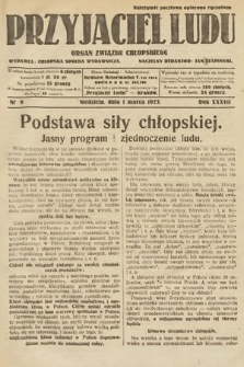 Przyjaciel Ludu : organ Związku Chłopskiego. 1925, nr 9