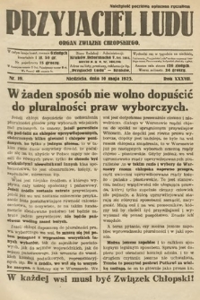 Przyjaciel Ludu : organ Związku Chłopskiego. 1925, nr 19