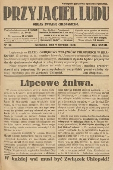 Przyjaciel Ludu : organ Związku Chłopskiego. 1925, nr 32