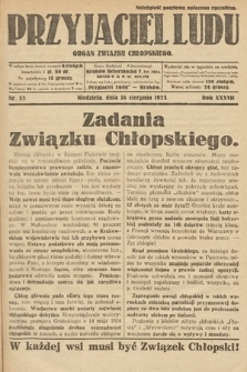 Przyjaciel Ludu : organ Związku Chłopskiego. 1925, nr 33