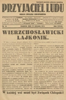 Przyjaciel Ludu : organ Związku Chłopskiego. 1925, nr 34