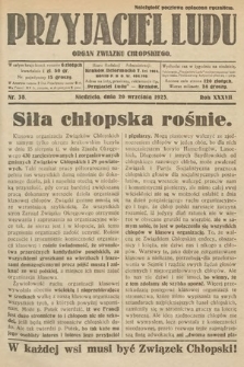 Przyjaciel Ludu : organ Związku Chłopskiego. 1925, nr 38