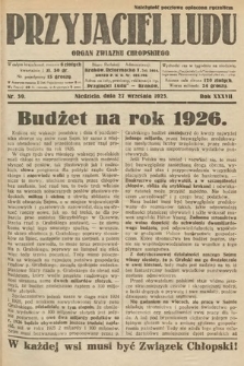 Przyjaciel Ludu : organ Związku Chłopskiego. 1925, nr 39