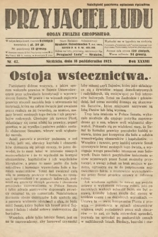 Przyjaciel Ludu : organ Związku Chłopskiego. 1925, nr 42