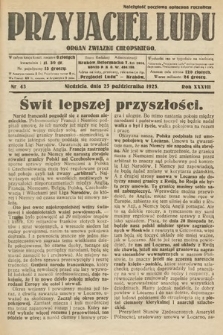 Przyjaciel Ludu : organ Związku Chłopskiego. 1925, nr 43