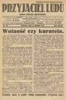 Przyjaciel Ludu : organ Związku Chłopskiego. 1925, nr 50