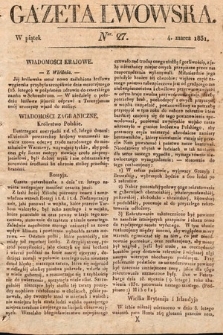 Gazeta Lwowska. 1831, nr 27