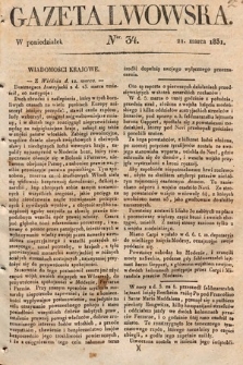 Gazeta Lwowska. 1831, nr 34