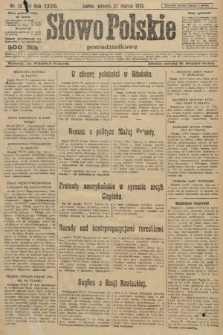 Słowo Polskie (poniedziałkowe). 1923, nr 12 (85)
