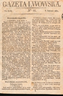 Gazeta Lwowska. 1831, nr 41