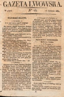 Gazeta Lwowska. 1831, nr 45