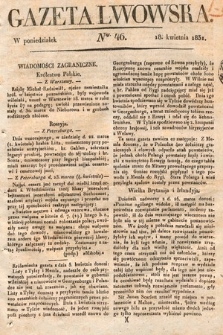 Gazeta Lwowska. 1831, nr 46
