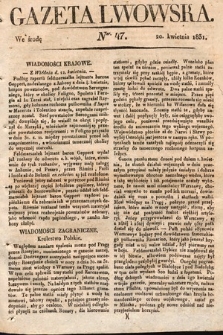 Gazeta Lwowska. 1831, nr 47