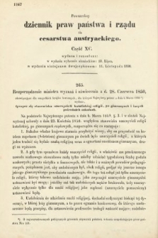 Allgemeines Reichs-Gesetz-und Regierungsblatt für das Kaiserthum Osterreich = Powszechny Dziennik Praw Państwa i Rządu dla Cesarstwa Austryackiego. 1850, kwartał 3, cz. 90