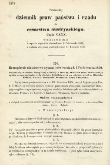 Allgemeines Reichs-Gesetz-und Regierungsblatt für das Kaiserthum Osterreich = Powszechny Dziennik Praw Państwa i Rządu dla Cesarstwa Austryackiego. 1850, kwartał 4, cz. 130