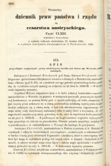 Allgemeines Reichs-Gesetz-und Regierungsblatt für das Kaiserthum Osterreich = Powszechny Dziennik Praw Państwa i Rządu dla Cesarstwa Austryackiego. 1850, kwartał 4, cz. 163