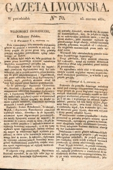 Gazeta Lwowska. 1831, nr 70