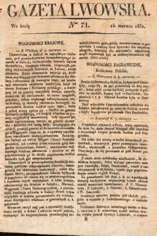 Gazeta Lwowska. 1831, nr 71
