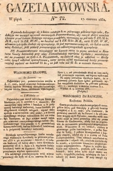 Gazeta Lwowska. 1831, nr 72