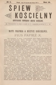 Śpiew Kościelny : dwutygodnik poświęcony muzyce kościelnej. 1904, nr 3