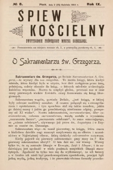 Śpiew Kościelny : dwutygodnik poświęcony muzyce kościelnej. 1904, nr 8
