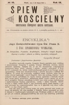 Śpiew Kościelny : dwutygodnik poświęcony muzyce kościelnej. 1904, nr 10