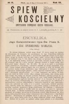 Śpiew Kościelny : dwutygodnik poświęcony muzyce kościelnej. 1904, nr 11