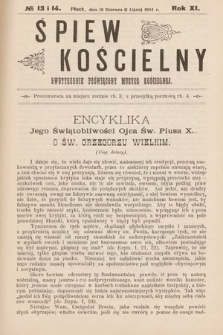Śpiew Kościelny : dwutygodnik poświęcony muzyce kościelnej. 1904, nr 13 i 14