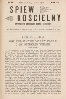 Śpiew Kościelny : dwutygodnik poświęcony muzyce kościelnej. 1904, nr 17