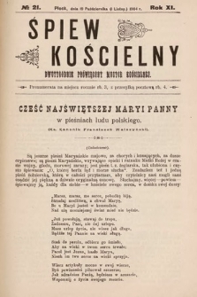 Śpiew Kościelny : dwutygodnik poświęcony muzyce kościelnej. 1904, nr 21