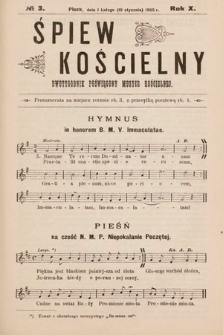 Śpiew Kościelny : dwutygodnik poświęcony muzyce kościelnej. 1905, nr 3