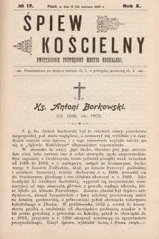 Śpiew Kościelny : dwutygodnik poświęcony muzyce kościelnej. 1905, nr 12