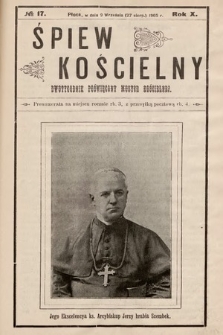 Śpiew Kościelny : dwutygodnik poświęcony muzyce kościelnej. 1905, nr 17