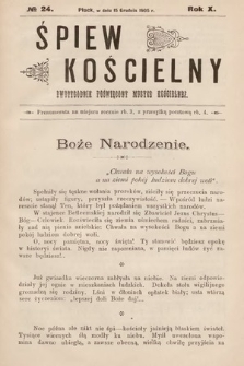 Śpiew Kościelny : dwutygodnik poświęcony muzyce kościelnej. 1905, nr 24
