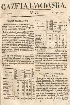 Gazeta Lwowska. 1831, nr 78